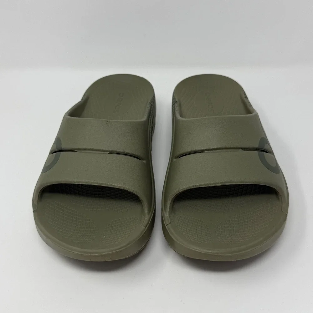 Oofos OOahh Sport Slide Sandals Forest Green Mens 4 Womens 6 EU 37 Recovery